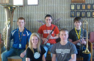  Front (L to R): Maggie Kelehan and Sam Johnson. Back: Brett Wax, Michaela Huey, Collin Krukow. Not pictured: Abby Snyder