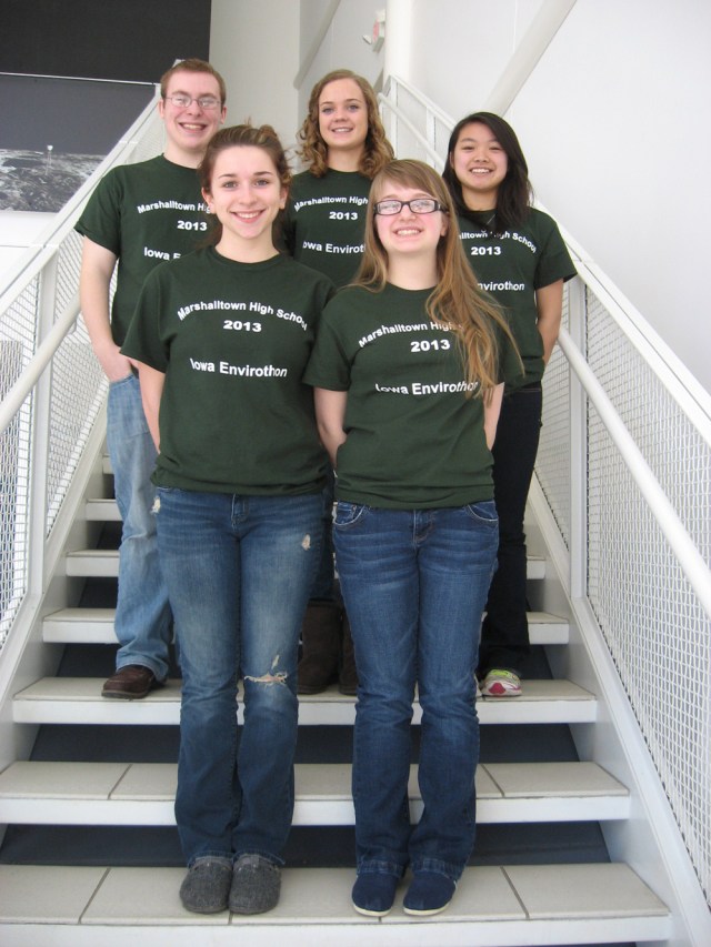 Second Place: Front (L to R): Hannah Lindgren, Rachel Heatwole. Back: Chandler Fisher, Madison Sogge, Wynn Tan, 