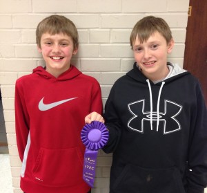 Quinten Woolery and Bennett O’Hare were selected for a Judges’ Choice purple ribbon. This award is given at judges’ discretion. Quinten and Bennett are invited to present their project at the Iowa Technology and Education Connection in October.
