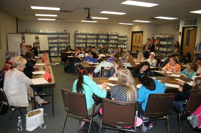 Lenihan's RICOCHET students hold a leadership panel Thursday, asking questions of community leaders.